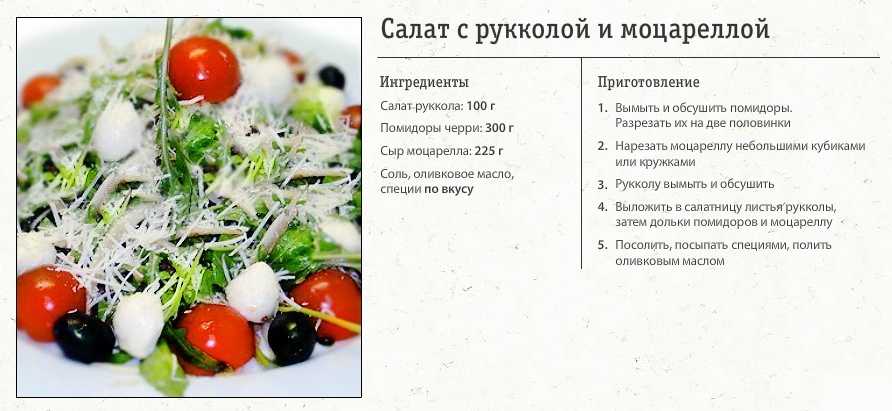 Руккола: состав, калорийность, польза, рецепты