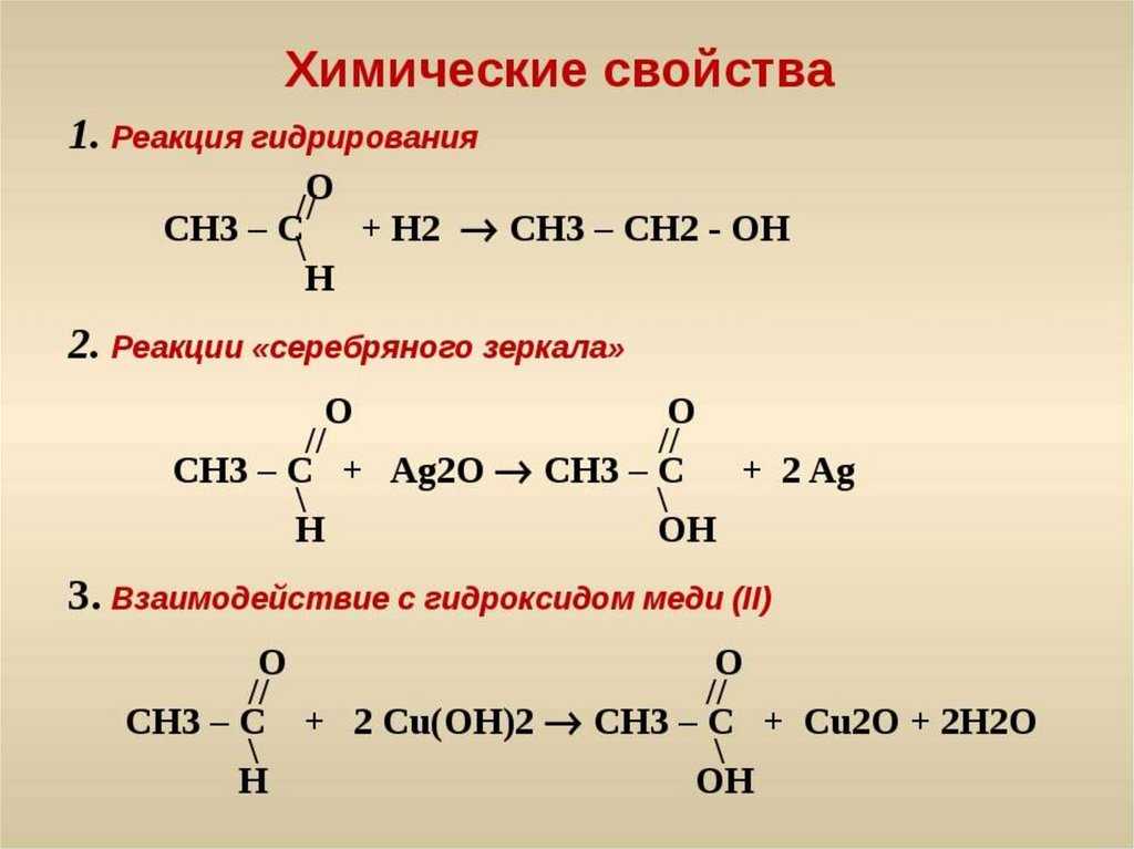 Из предложенного перечня выберите две схемы реакций в результате которых образуется альдегид c2h4 o2