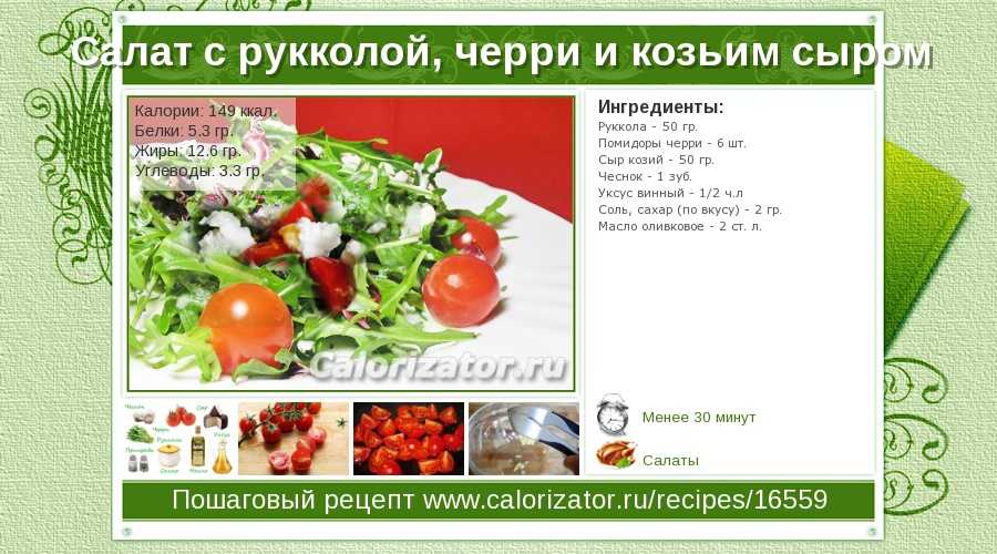 Салат с рукколой — 64 домашних вкусных рецепта приготовления