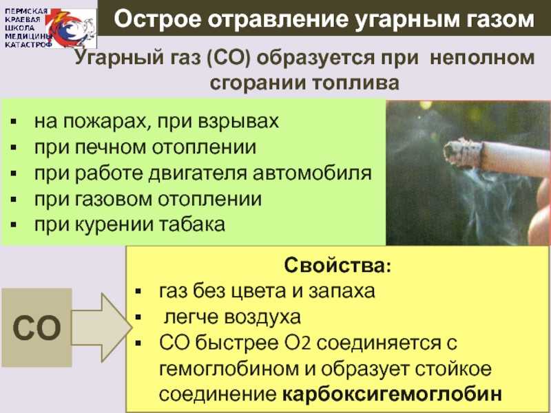 Отравление угарным газом