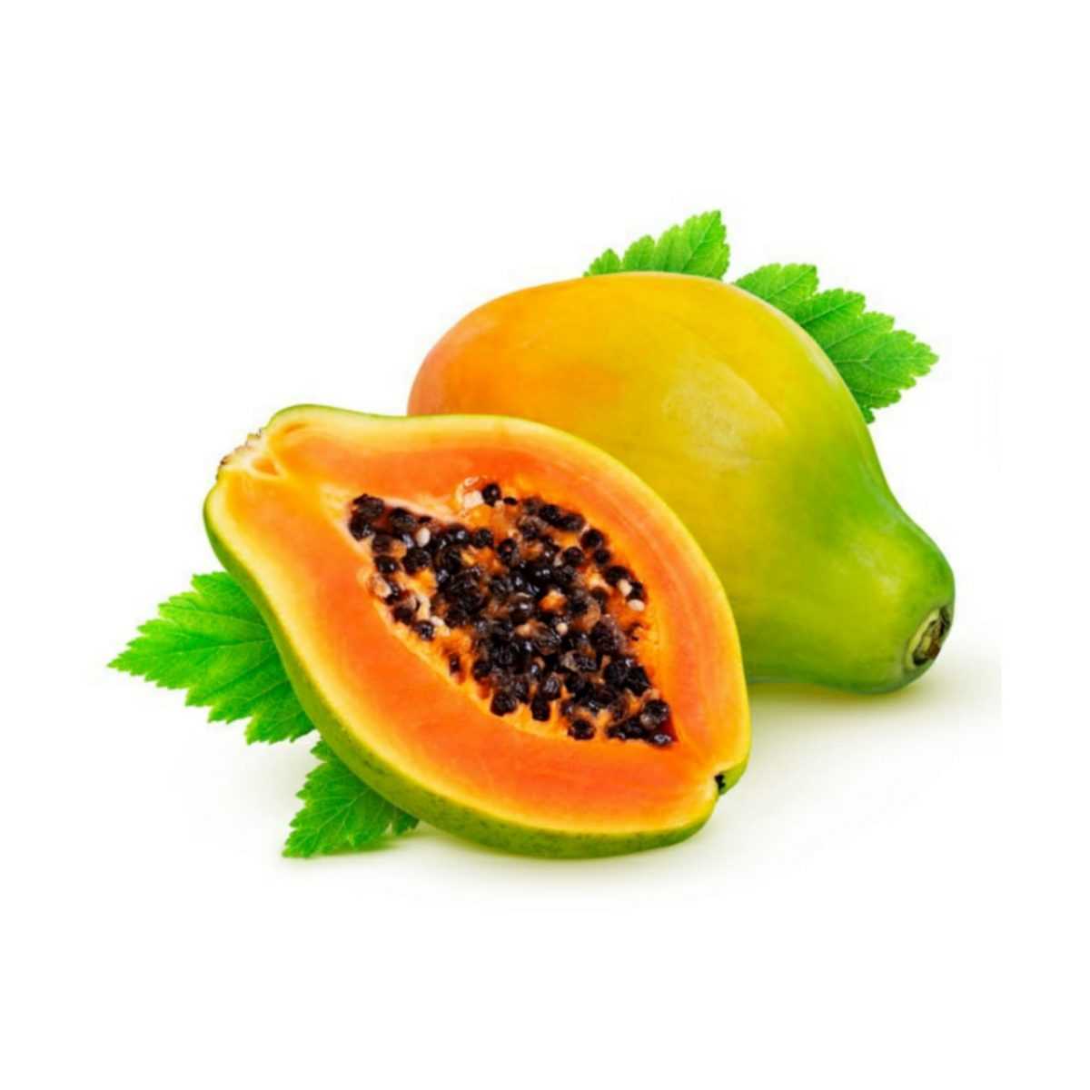 Папайя – тропический плод дерева папайя зеленовато-оранжевого цвета продолговатой формы, напоминающий дыню