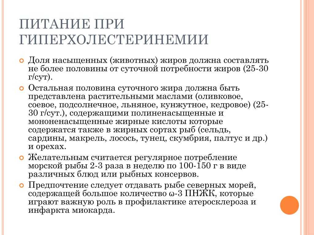 Гиполипидеми­ческая диета