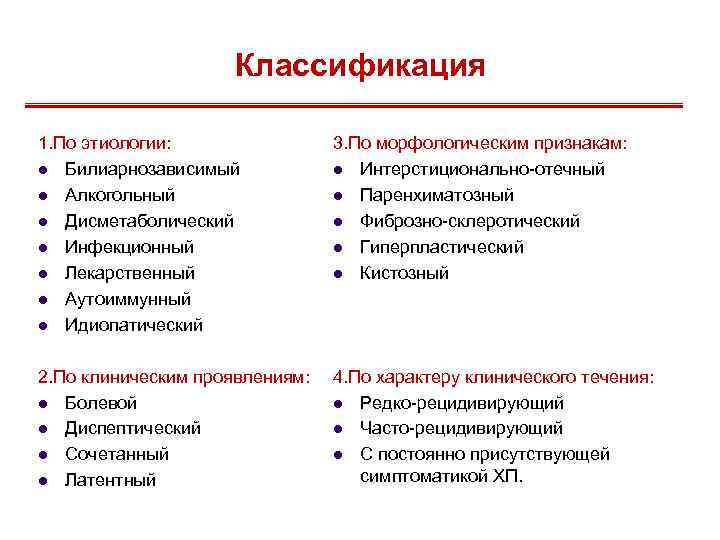 Простатит типы. Морфологические особенности хронического панкреатита. Классификация Ивашкина хронический панкреатит. Клинические формы хронического панкреатита.